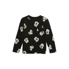 GAP - Polera Mickey Mouse Manga Larga Hombre Negro