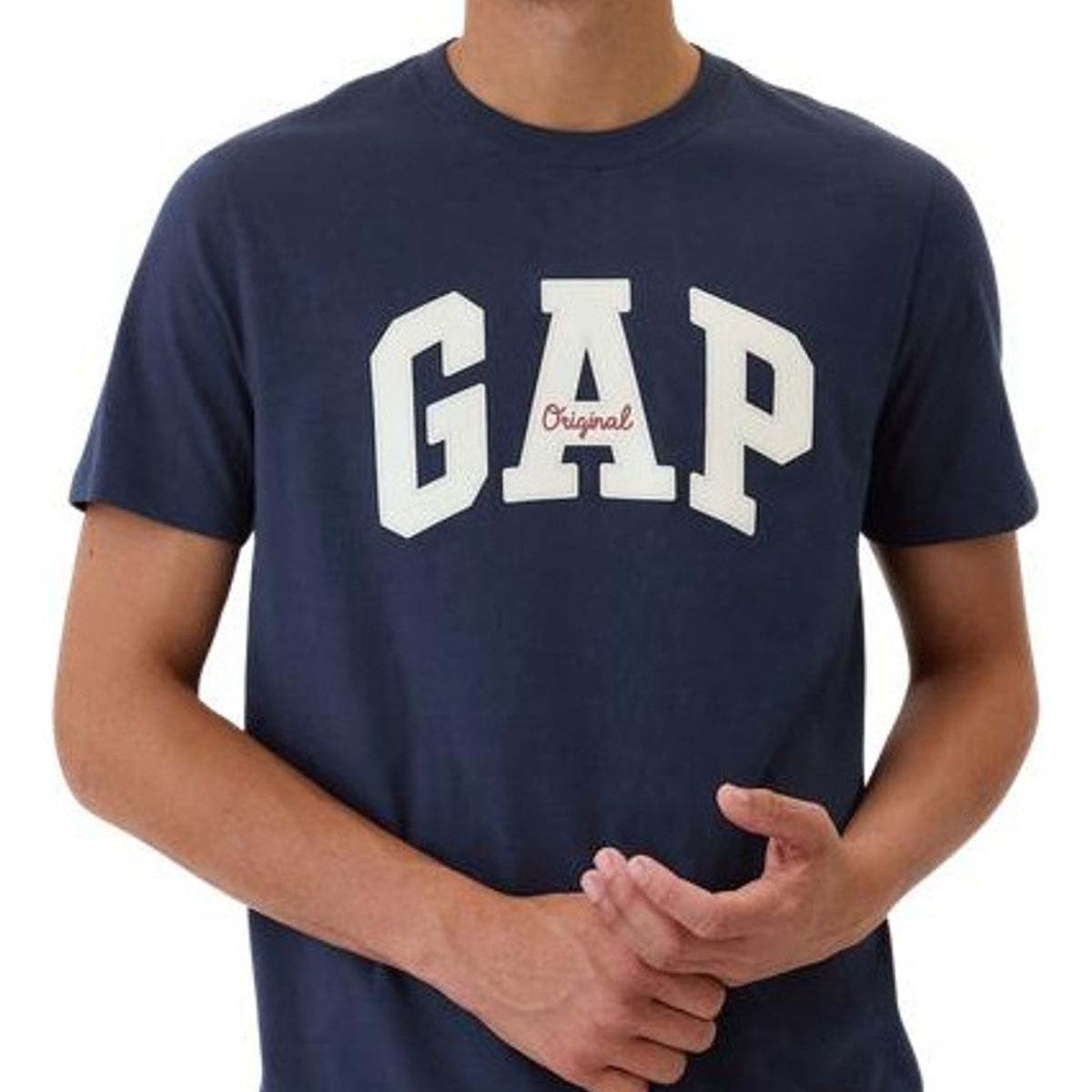 GAP - Polera Logo Manga Corta Hombre Azul