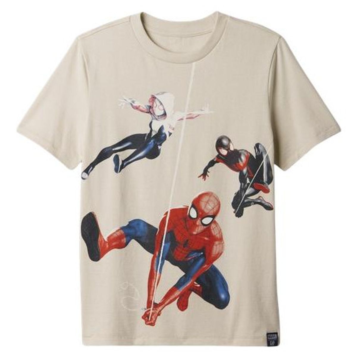 GAP - Polera Marvel Manga Corta Hombre Beige