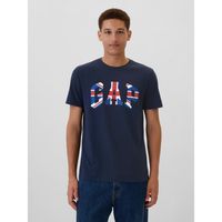 Polera Logo Uk Manga Corta Hombre Azul