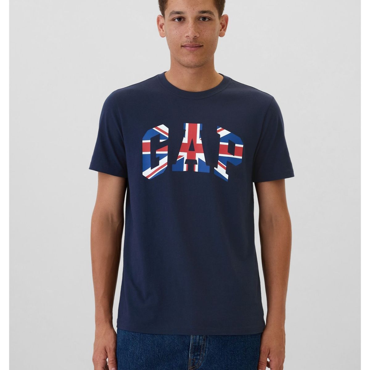 GAP - Polera Logo Uk Manga Corta Hombre Azul