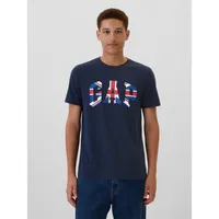 Polera Logo Uk Manga Corta Hombre Azul