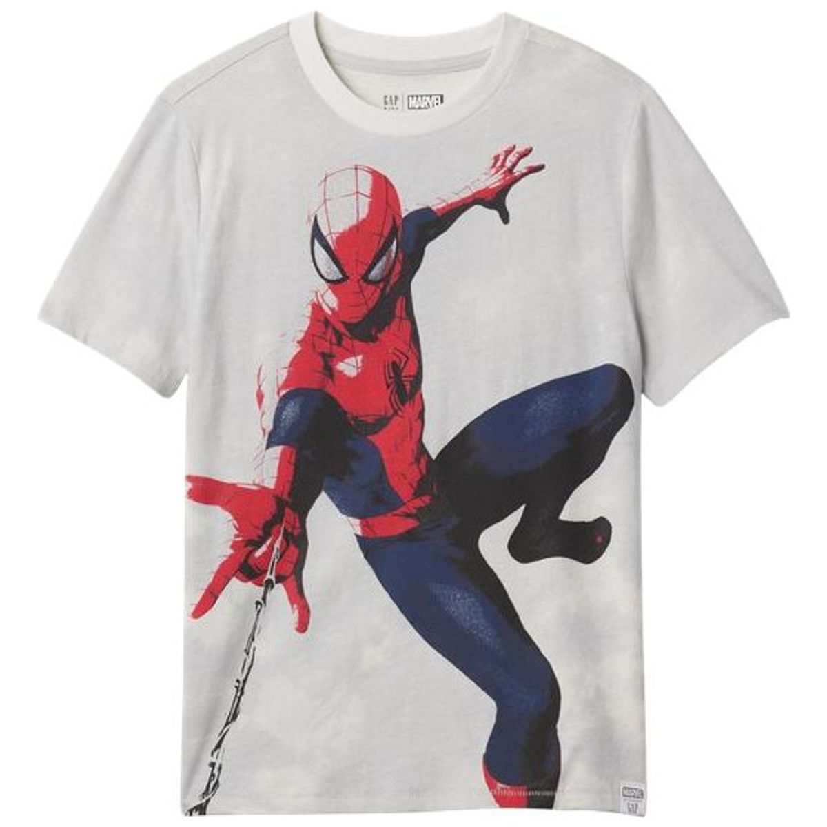 GAP - Polera Gap Marvel Tie Dye Manga Corta Gris