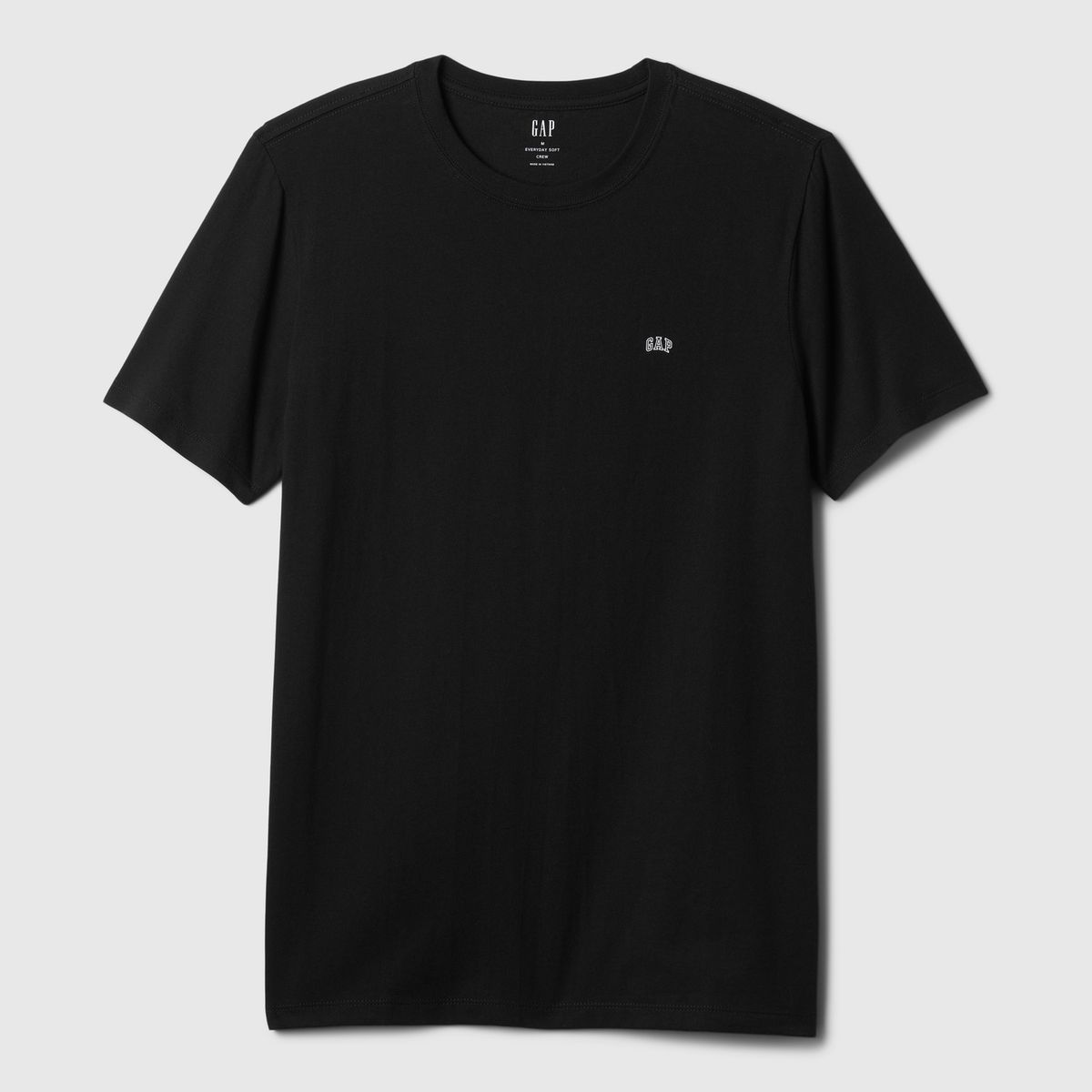 GAP - Polera Hombre Gap Mini Logo Manga Corta Cuello Redondo Negro