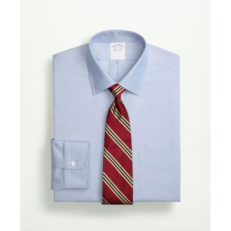 BROOKS BROTHERS - Camisa Stretch Non-Iron Pinpoint Oxford Ainsley Hombre Celeste