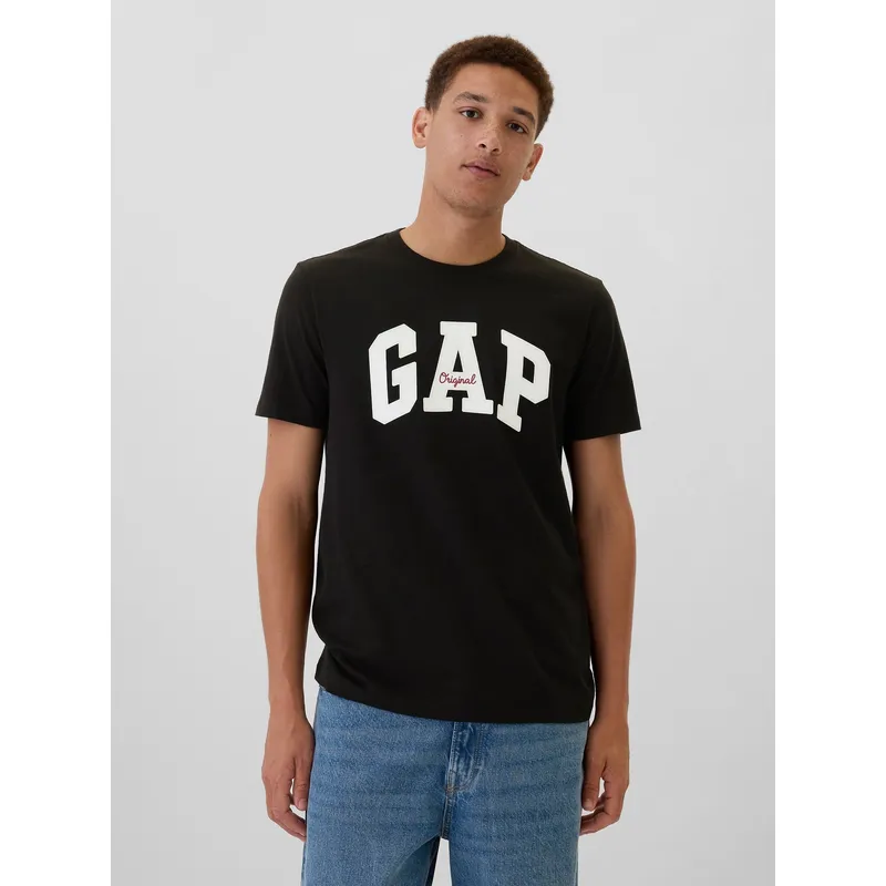 GAP - Polera Logo Manga Corta Hombre Negro