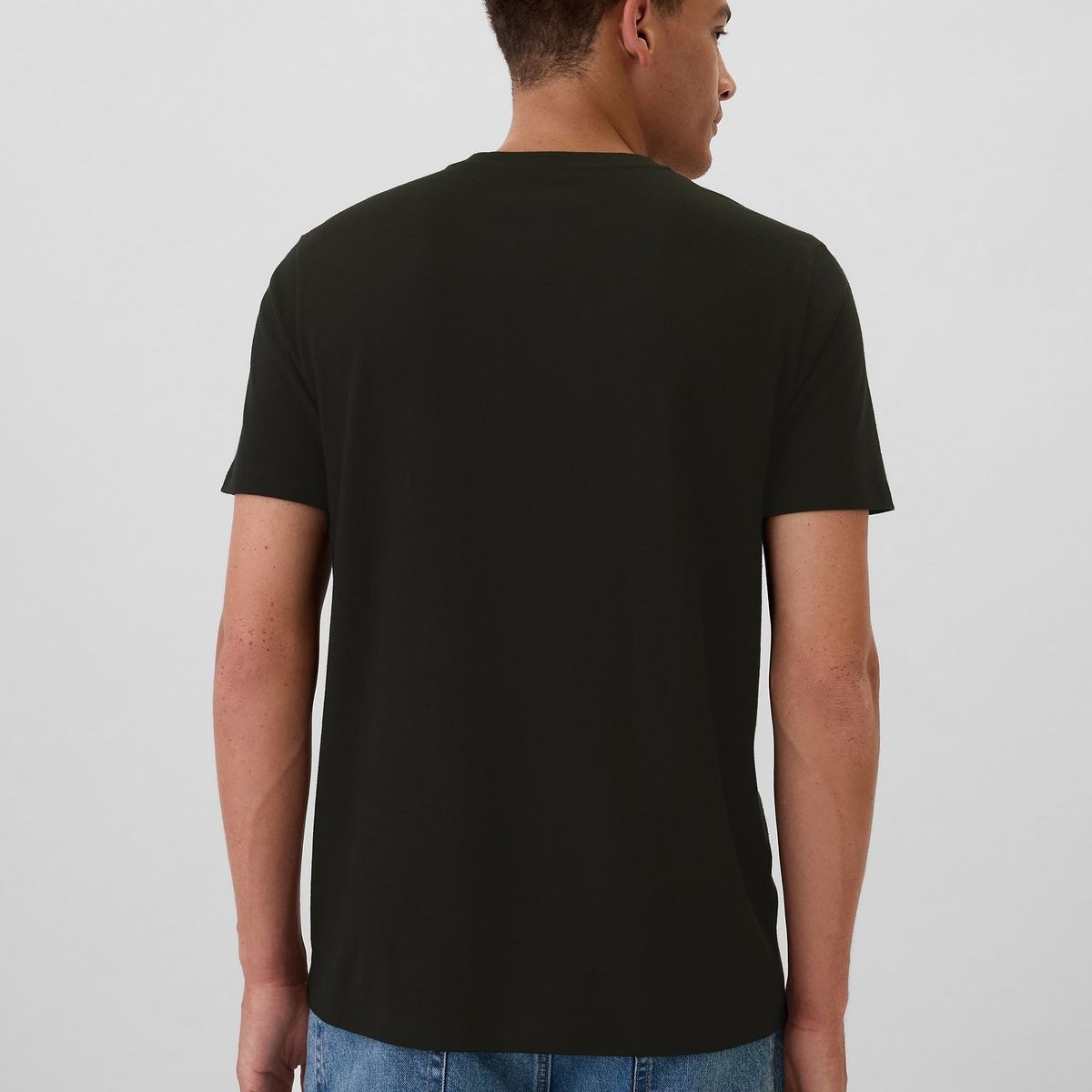 GAP - Polera Logo Manga Corta Hombre Negro