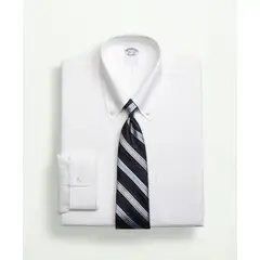 BROOKS BROTHERS - Camisa Cotton Pinpoint Slim Non-Iron Down Blanco