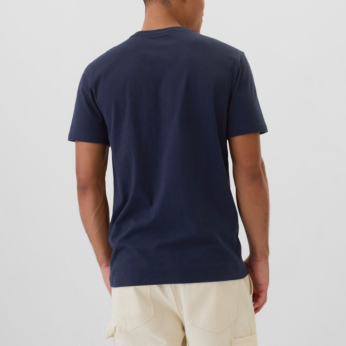 GAP - Polera Mini Logo Manga Corta Hombre Azul