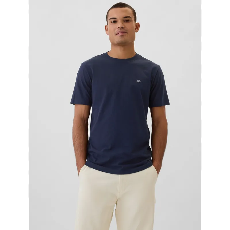 GAP - Polera Mini Logo Manga Corta Hombre Azul