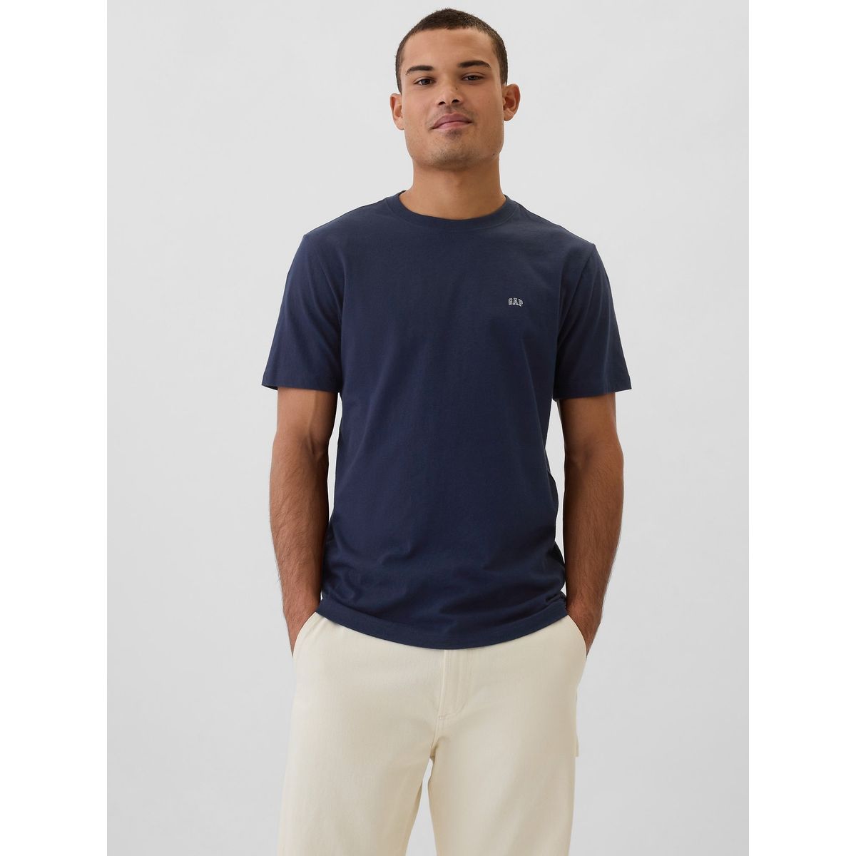 GAP - Polera Hombre Gap Mini Logo Manga Corta Azul