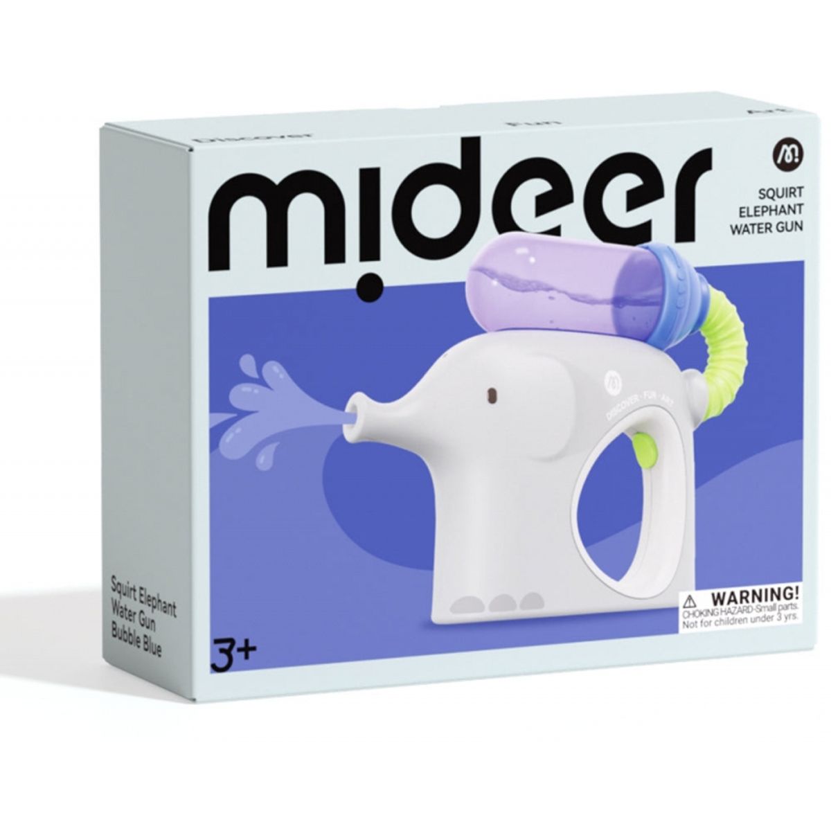 MIDEER - MIDEER MD1440 SQUIRT ELEPHANT WATER GUN BUBBLE BLUE