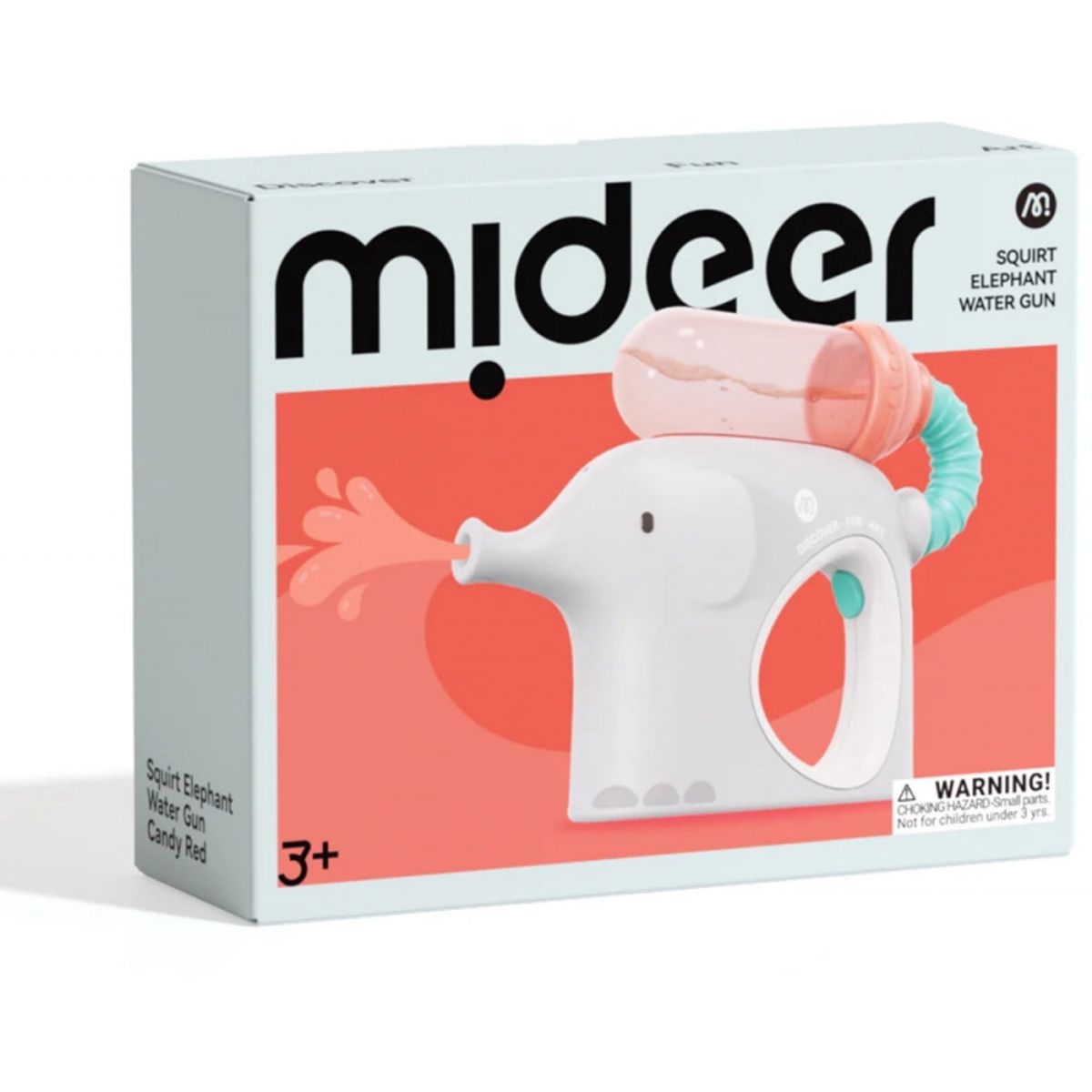 MIDEER - MIDEER MD1441 SQUIRT ELEPHANT WATER GUN CANDY RED