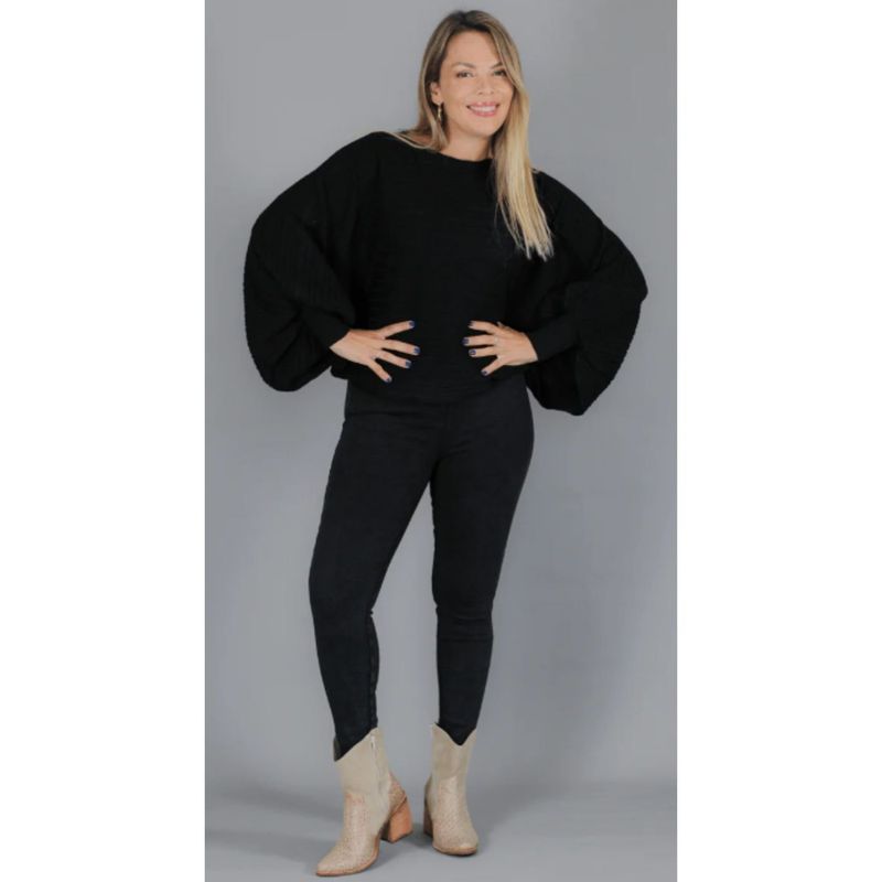 MPROPIA - Sweater Mujer Manga Murciélago Trenzado Otoño Invierno 5065_.
