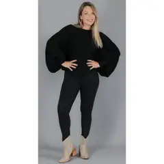 MPROPIA - Sweater Mujer Manga Murciélago Trenzado Otoño Invierno 5065