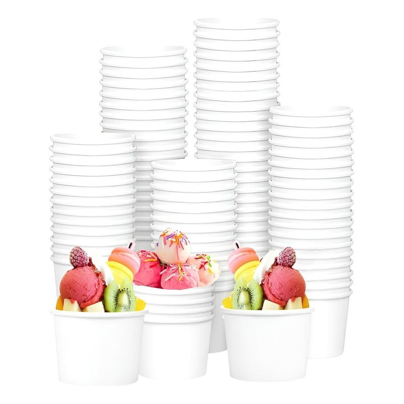 GENERICO - Potes Desechables de Polipapel para Helado y Postres 12oz