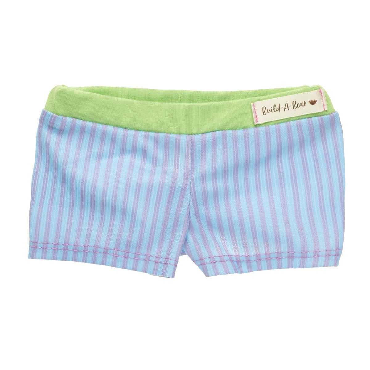 BUILD A BEAR - Pantalones cortos peluche Build a Bear cinturón verde