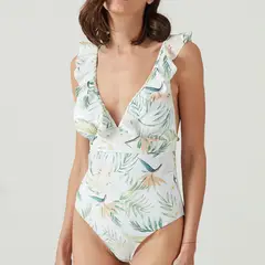 BARBIZON - Traje de Baño Mujer Celin Blanco Estampado