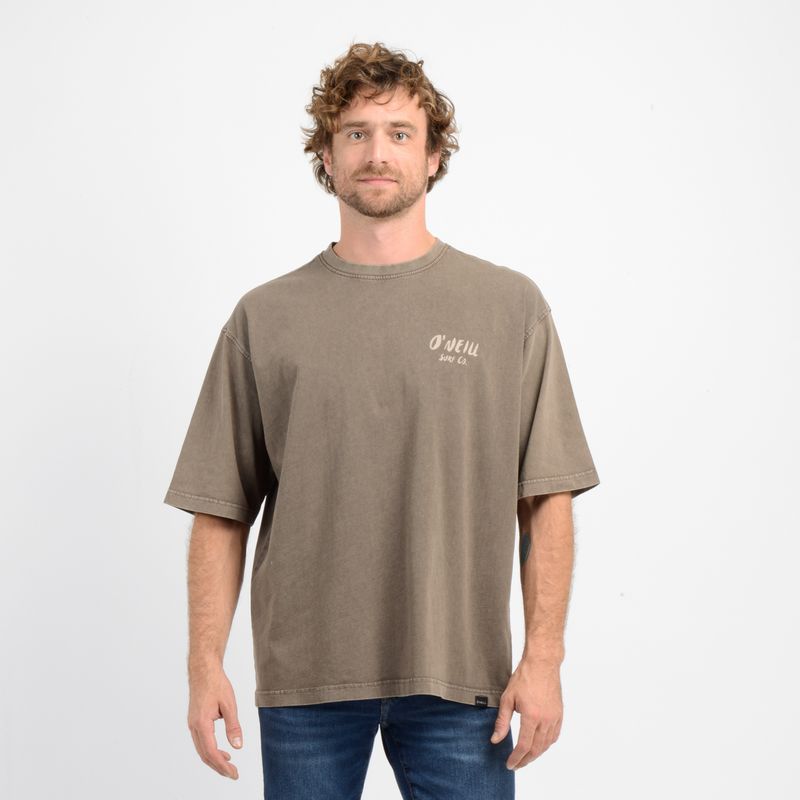 O'NEILL - POLERA MANGA CORTA VISTA  CAFÉ