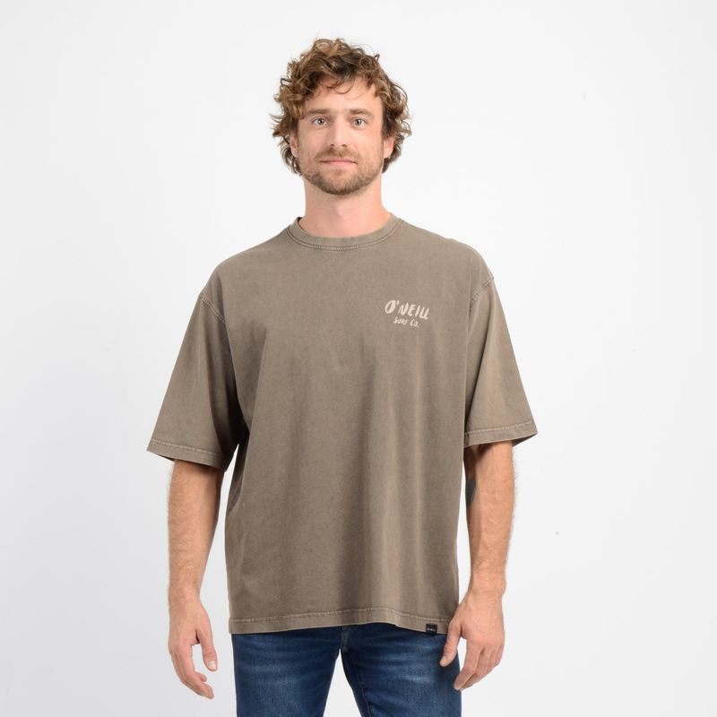 O'NEILL - POLERA MANGA CORTA VISTA  CAFÉ