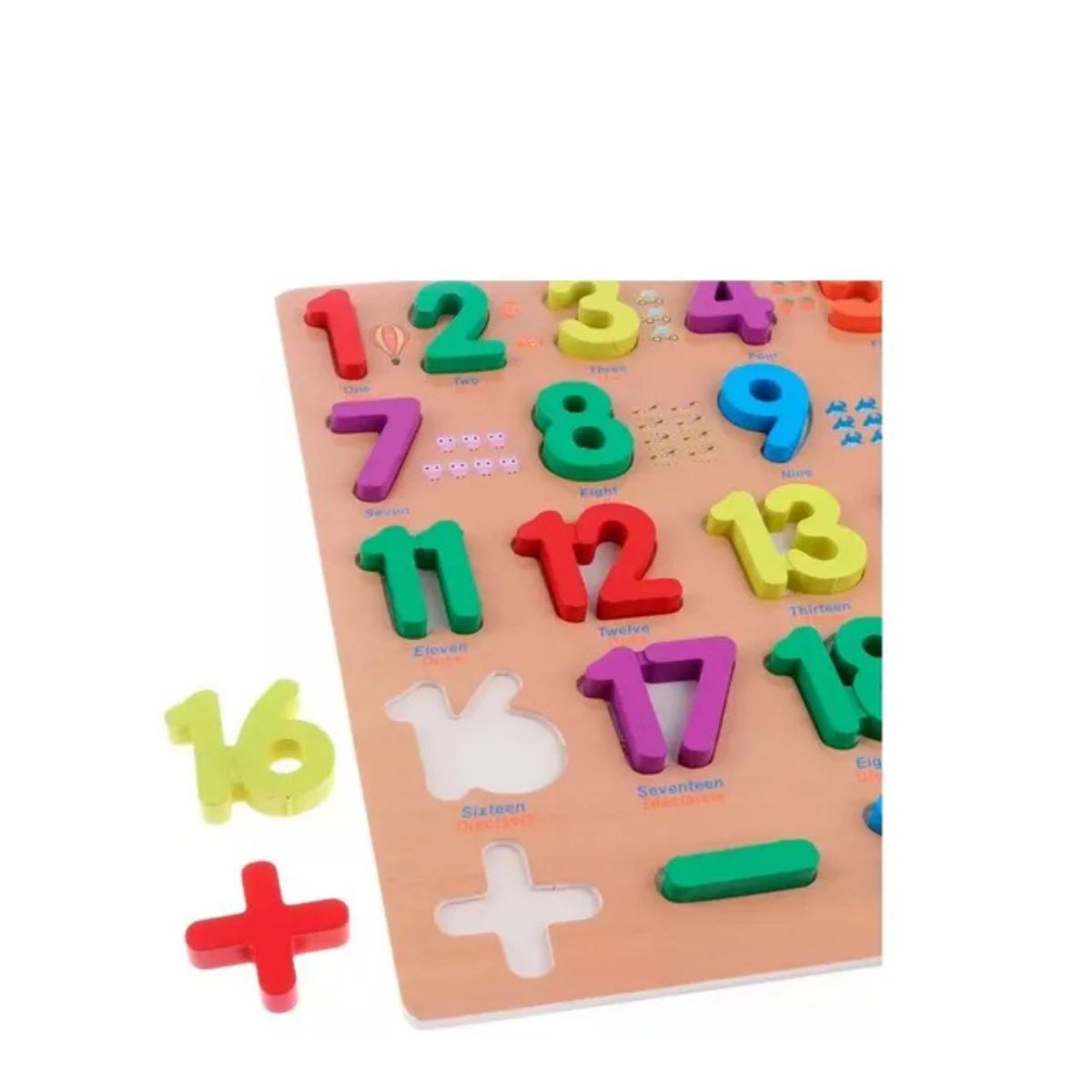 GENERICO - Tablero De Números Didáctico Aprendizaje Juguete Niño Madera NV