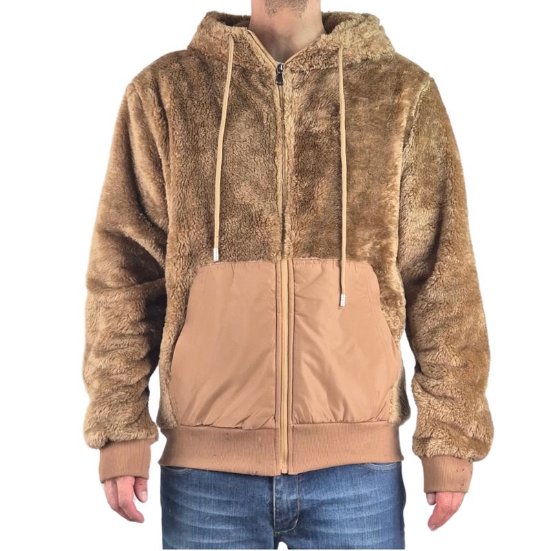 MPROPIA - Polerón Peludo Hombre Premium Con Cierre 0255