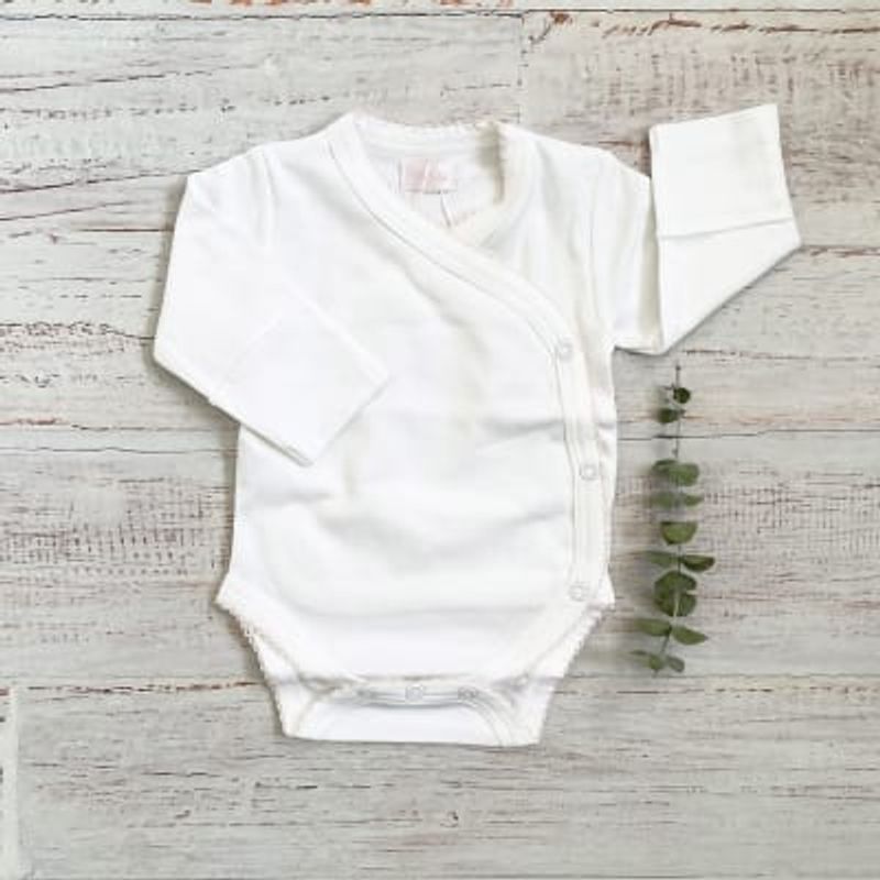 WAWABABY - Body Basico Bebe Algodón Pima Wawa Picot Rosado