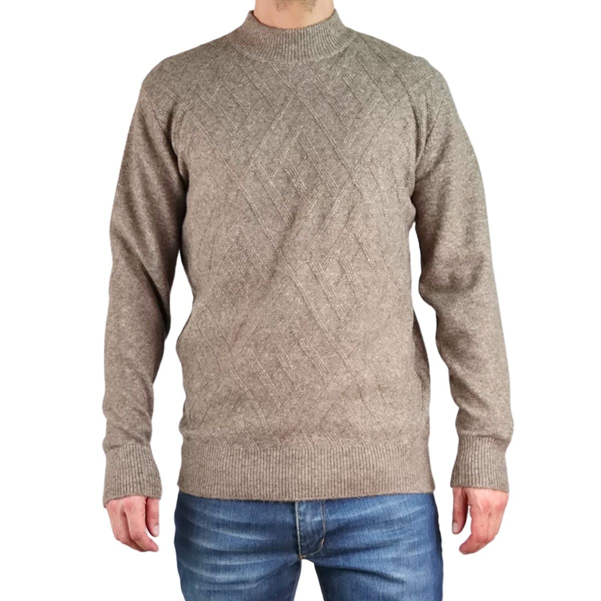 LIKE SHOP - Sweater Tejido Hombre Algodon Cuello Redondo Textura Colores 7186