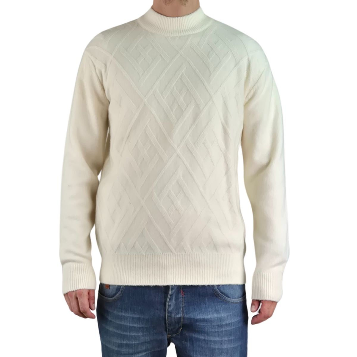 LIKE SHOP - Sweater Tejido Hombre Algodon Cuello Redondo Textura Colores 7186