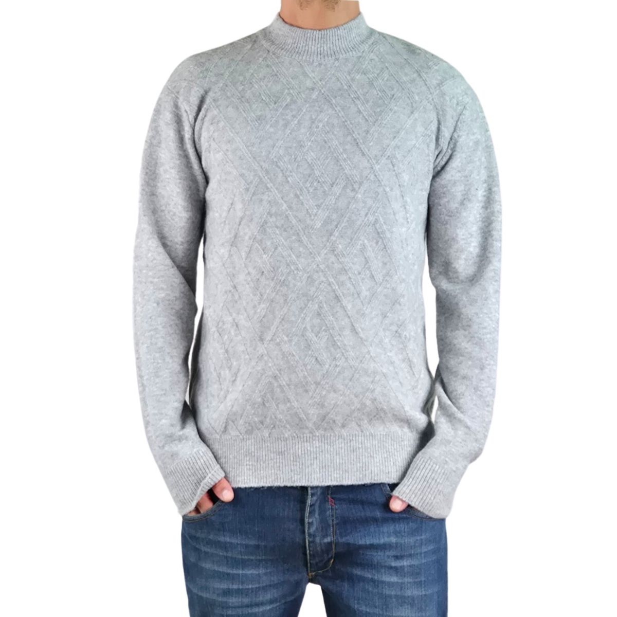 LIKE SHOP - Sweater Tejido Hombre Algodon Cuello Redondo Textura Colores 7186