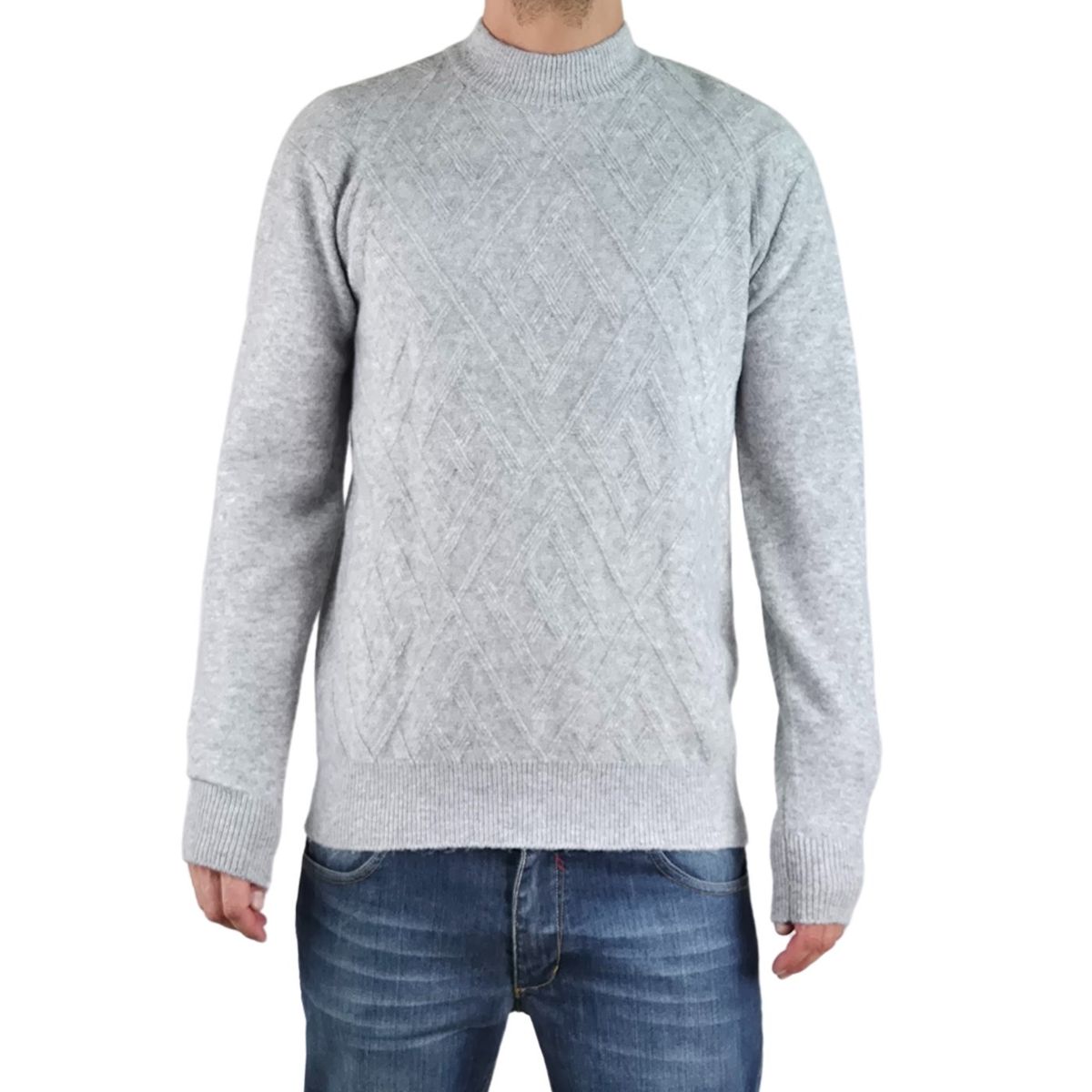 LIKE SHOP - Sweater Tejido Hombre Algodon Cuello Redondo Textura Colores 7186