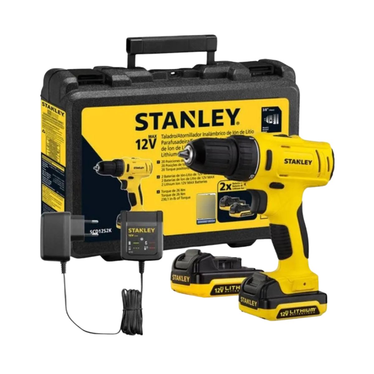 STANLEY - Taladro Atornillador Stanley 12v Scd121s2k.