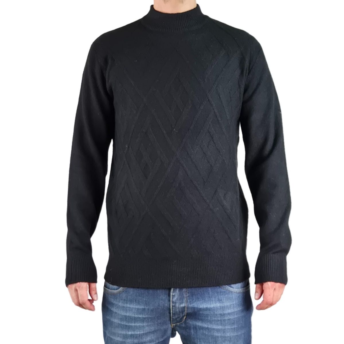 LIKE SHOP - Sweater Tejido Hombre Algodon Cuello Redondo Textura Colores 7186