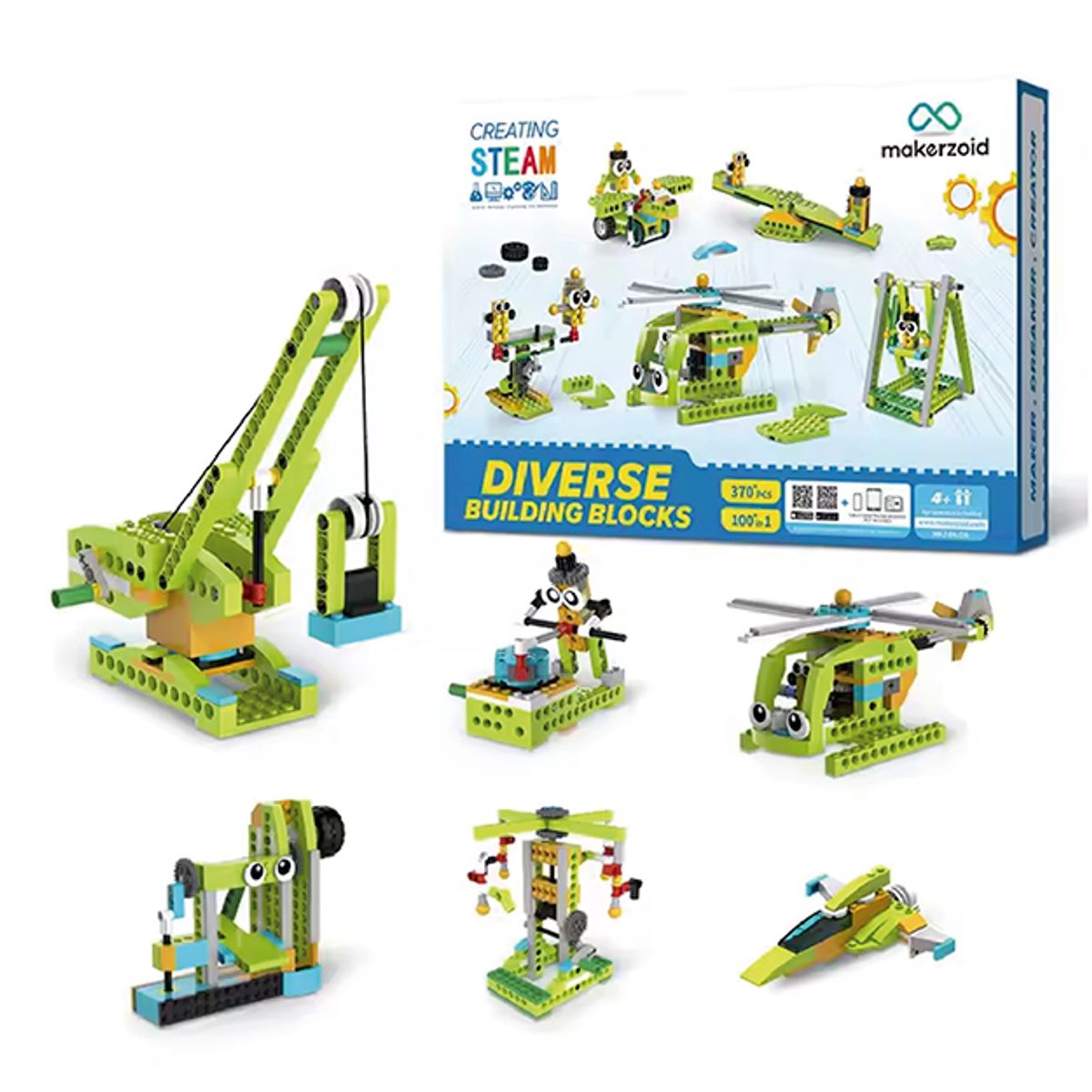 MAKERZOID - Robot Makerzoid Bloques Armables Diverse Building Blocks