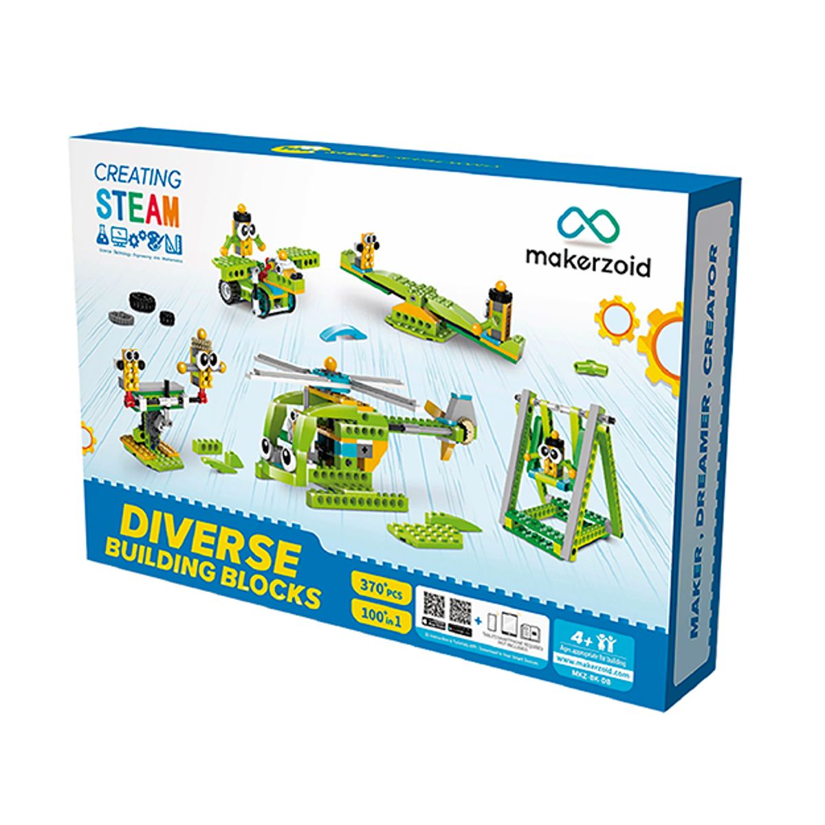 MAKERZOID - Robot Makerzoid Bloques Armables Diverse Building Blocks