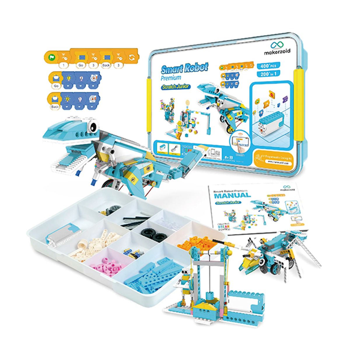 MAKERZOID - Robot Makerzoid Bloques Armables Programables Smart Robot Premium