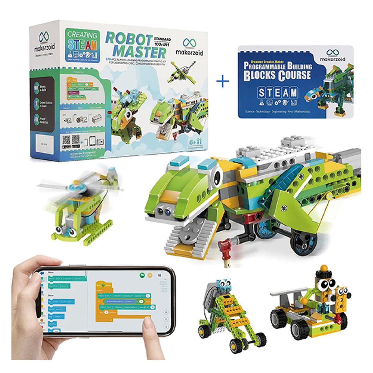 MAKERZOID - Robot Makerzoid Bloques Armables Programables Robot Master Standard