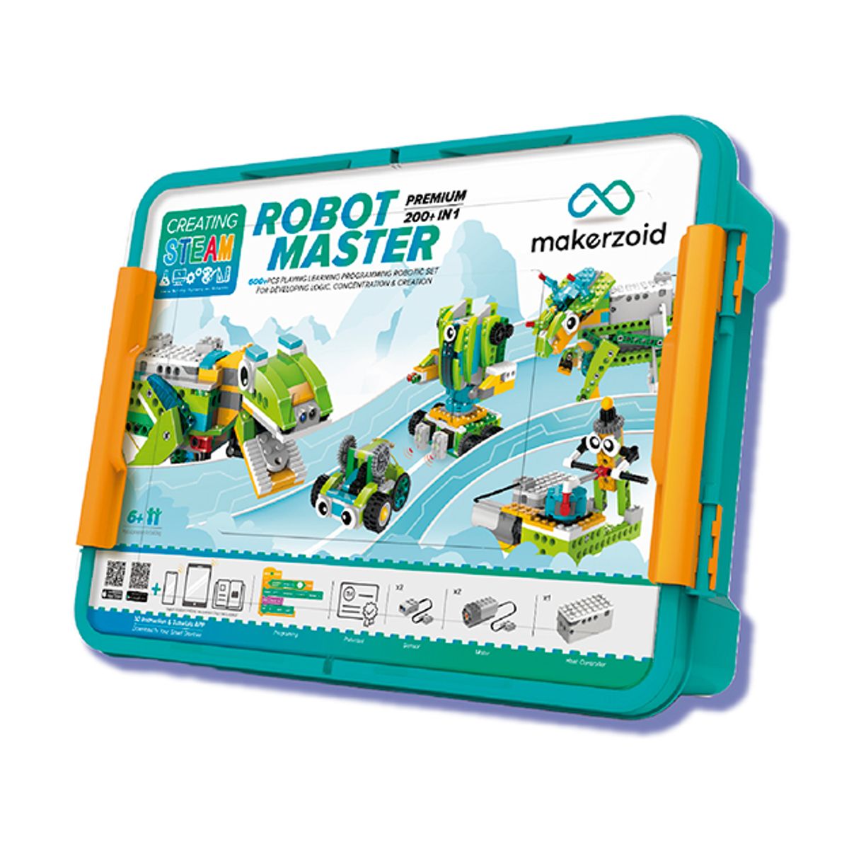 MAKERZOID - Robot Makerzoid Bloques Armables Programables Robot Master Premium