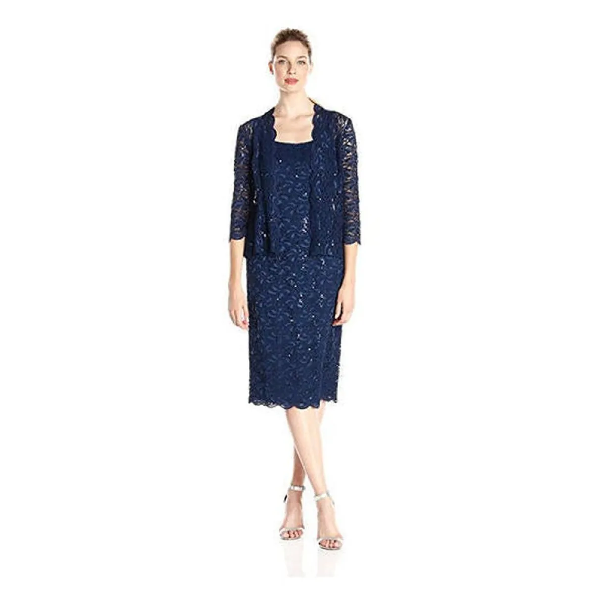 UNIQUE - VESTIDO MEDIO M2036 ROJO - Rojo