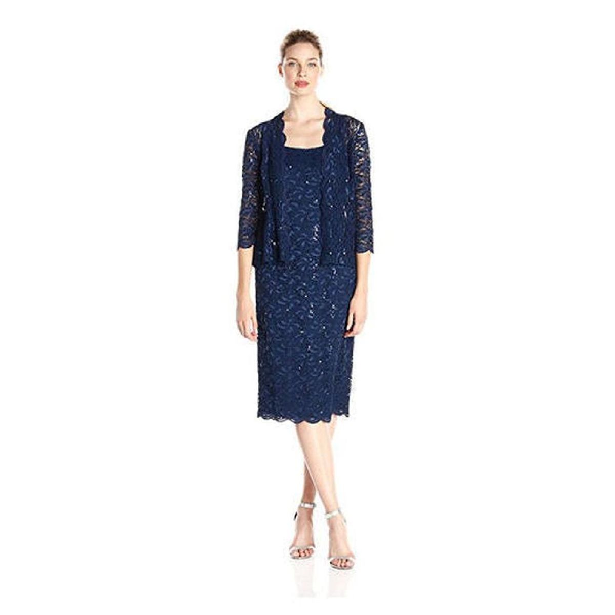 UNIQUE - VESTIDO MEDIO M2036 ROJO - Rojo