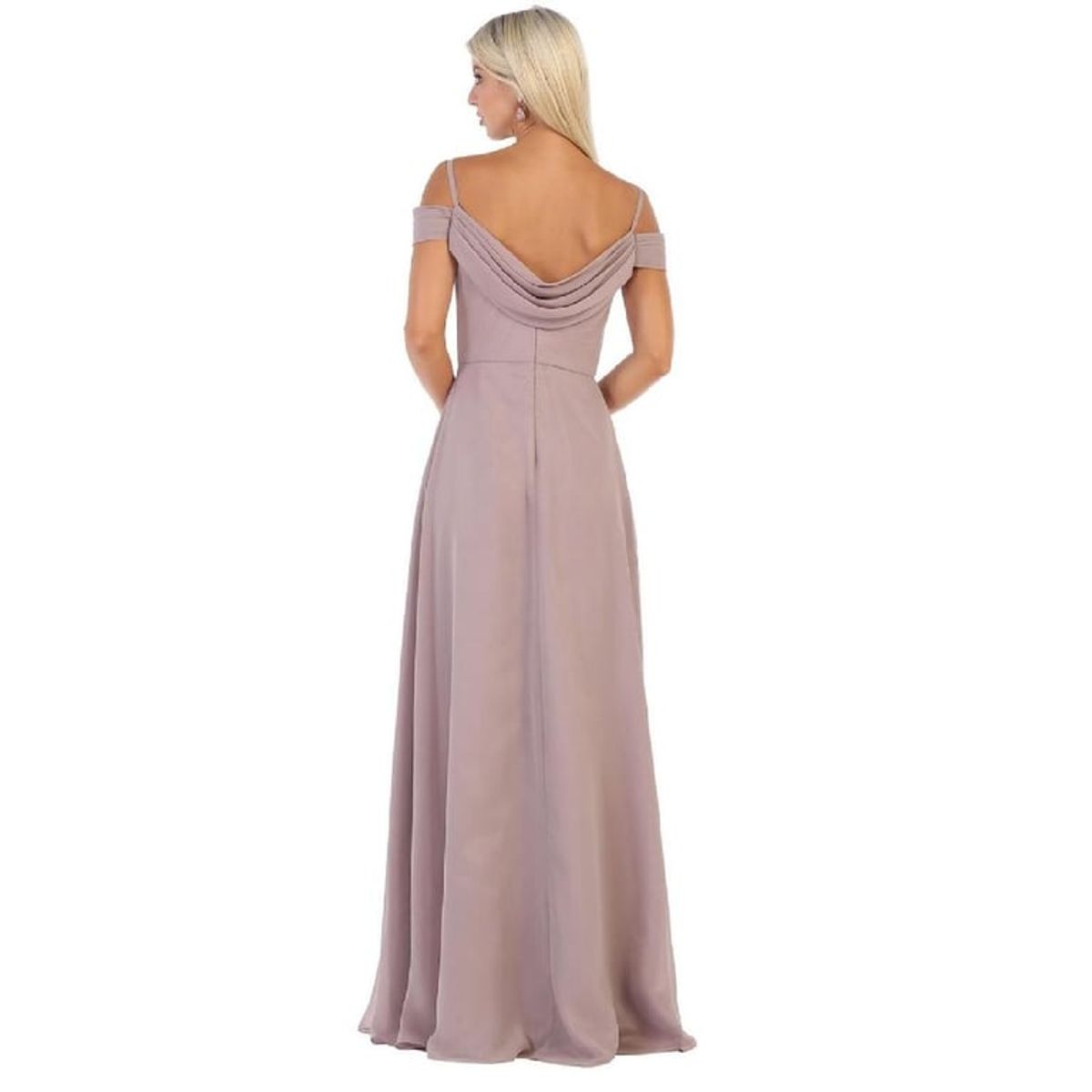 UNIQUE - VESTIDO LARGO L1611 BURDEO - Burdeos