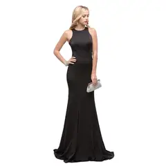 UNIQUE - VESTIDO LARGO L9635 NEGRO - Negro