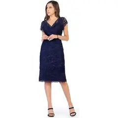 UNIQUE - VESTIDO MEDIO M974 AZUL MARINO - Azul Marino