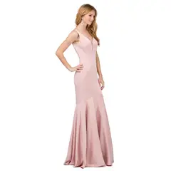 UNIQUE - VESTIDO LARGO L2186 ROSADO - Rosa