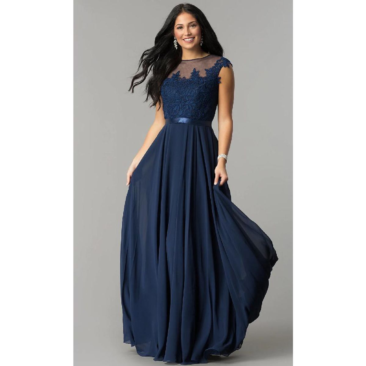 UNIQUE - VESTIDO LARGO L2121 BURDEO - Burdeos