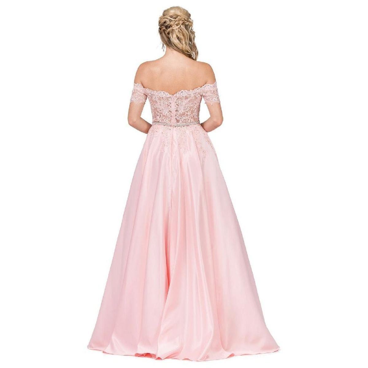 UNIQUE - VESTIDO LARGO L2279 ROSADO - Rosa