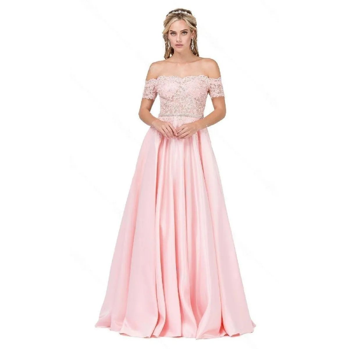 UNIQUE - VESTIDO LARGO L2279 ROSADO - Rosa