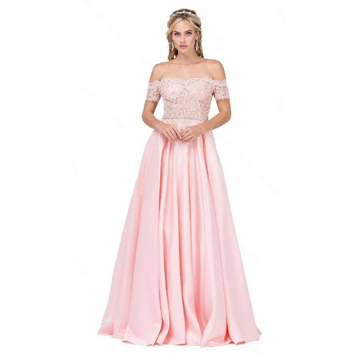 UNIQUE - VESTIDO LARGO L2279 ROSADO - Rosa