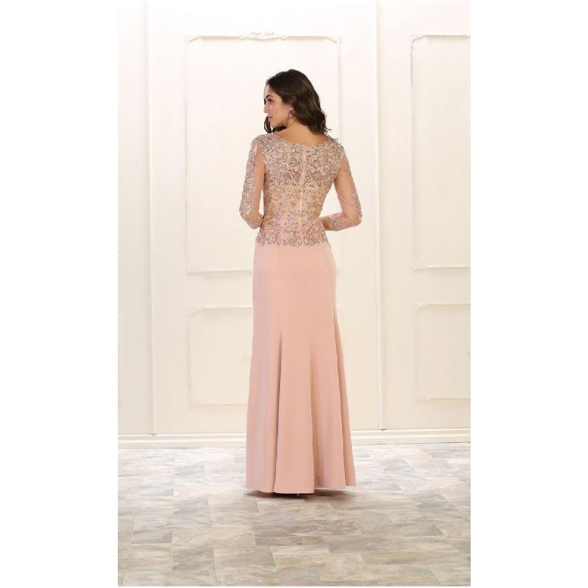 UNIQUE - VESTIDO LARGO L1505 VERDE - Verde