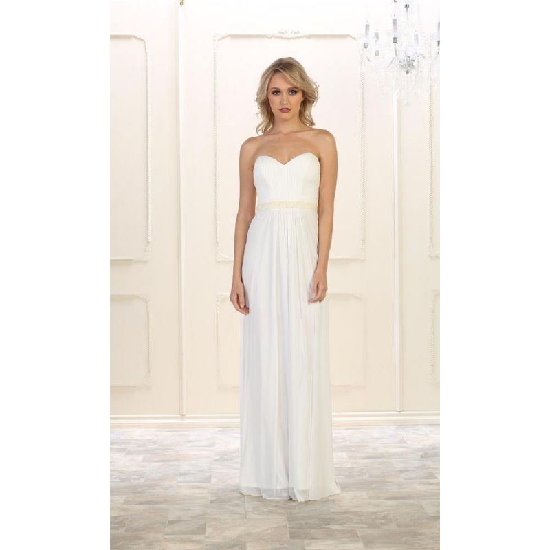 UNIQUE - VESTIDO LARGO L1190 BLANCO INVIERNO - Blanco